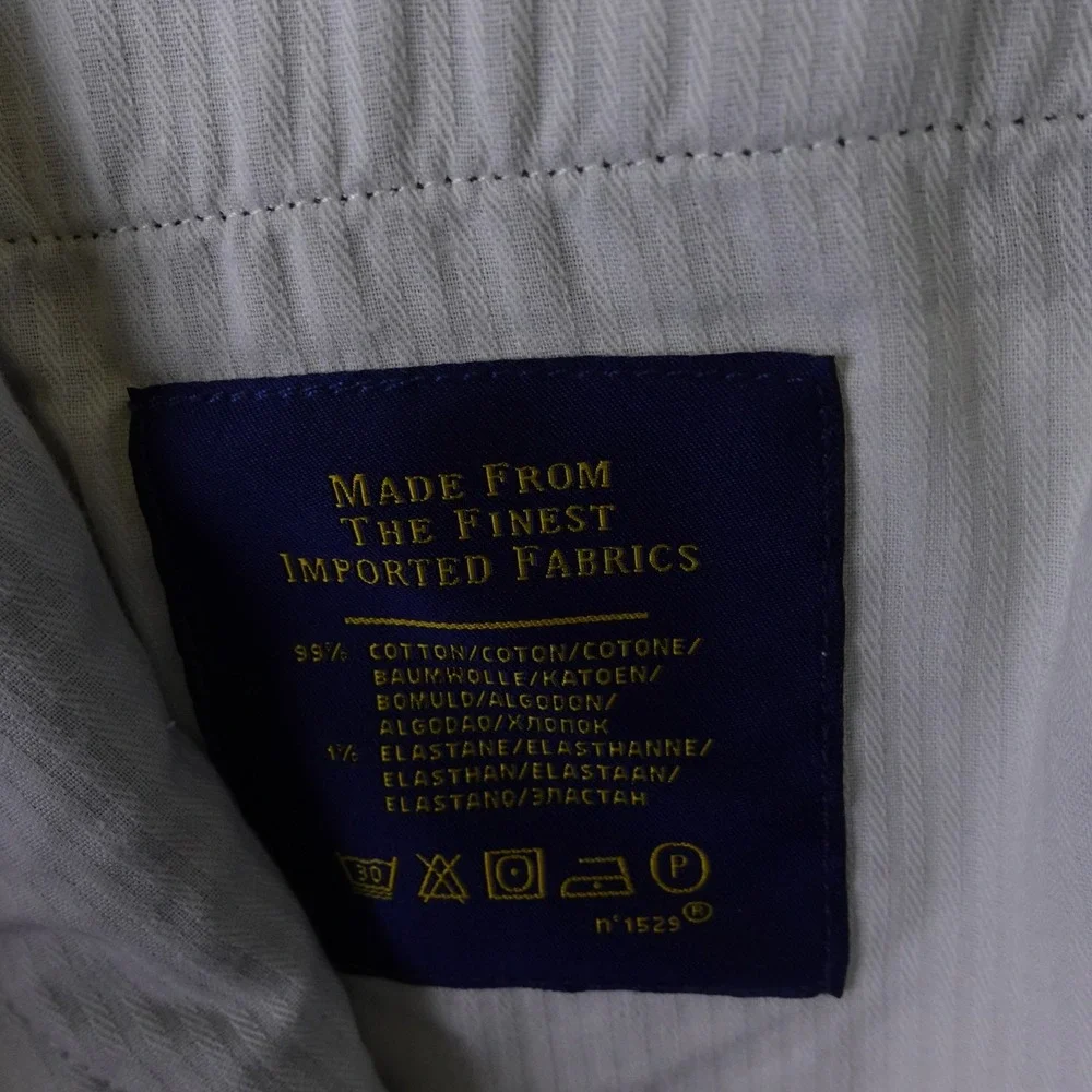 Polo Ralph Lauren Mens Classic Fit Navy Blue Corduroy Pants 35x32 Stretch Cotton
